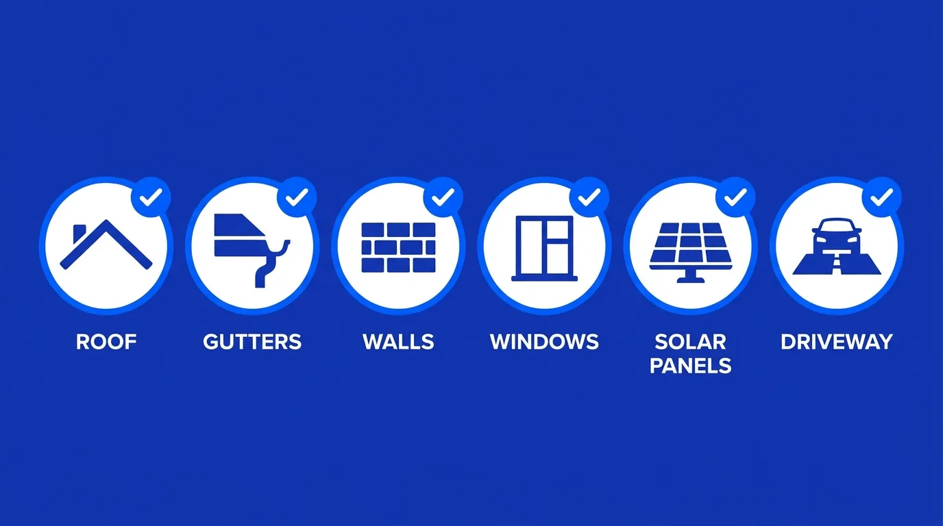 What a full exterior clean includes